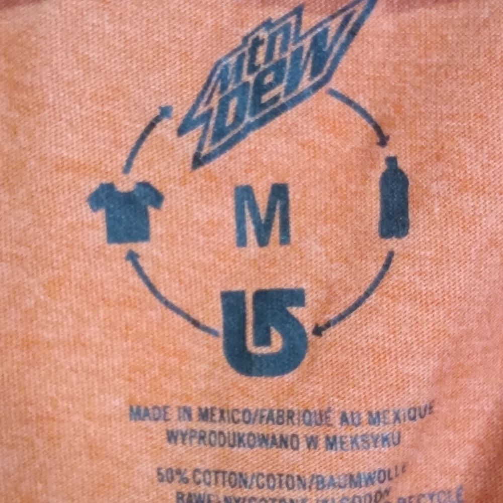 Burton Orange Graphic Print Mountain Dew Tank Size M - Picture 4 of 7